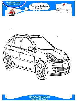Çocuklar İçin Renault Boyama Sayfaları 